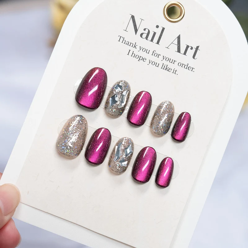 Hochglanz Press-On Nagelkunst