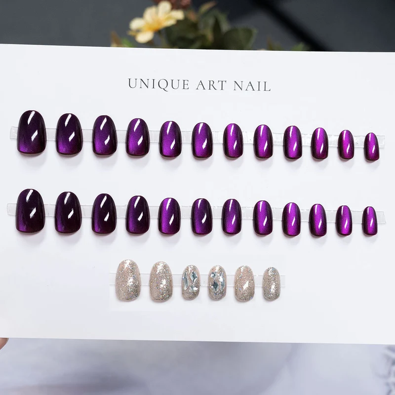 Hochglanz Press-On Nagelkunst