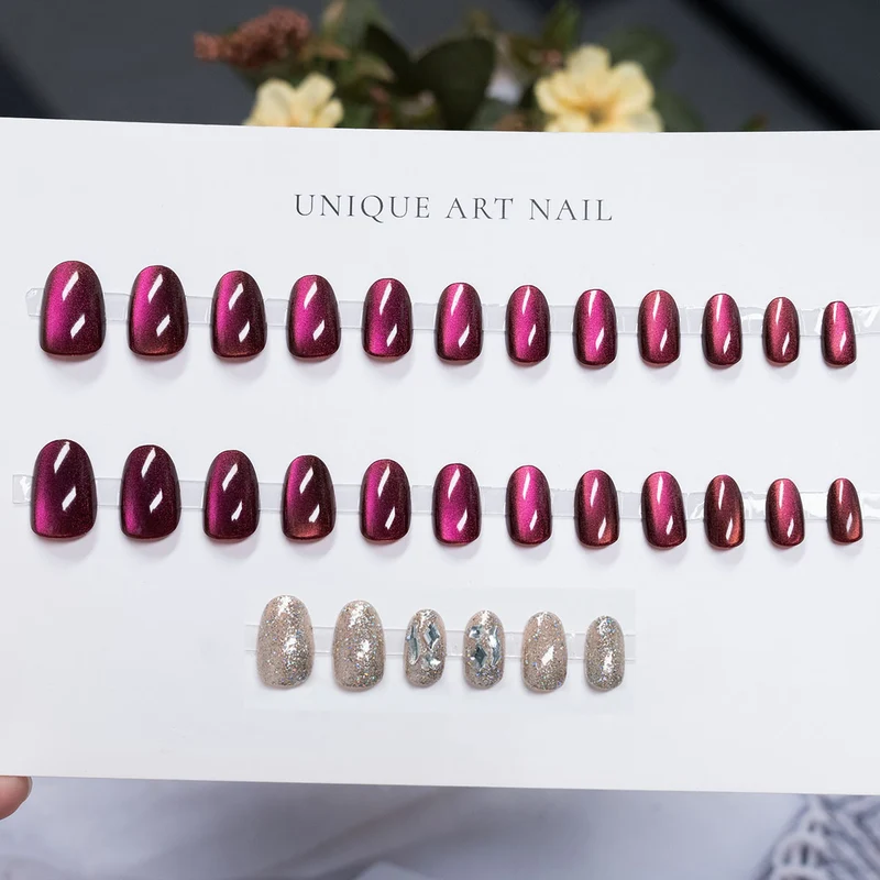 Hochglanz Press-On Nagelkunst