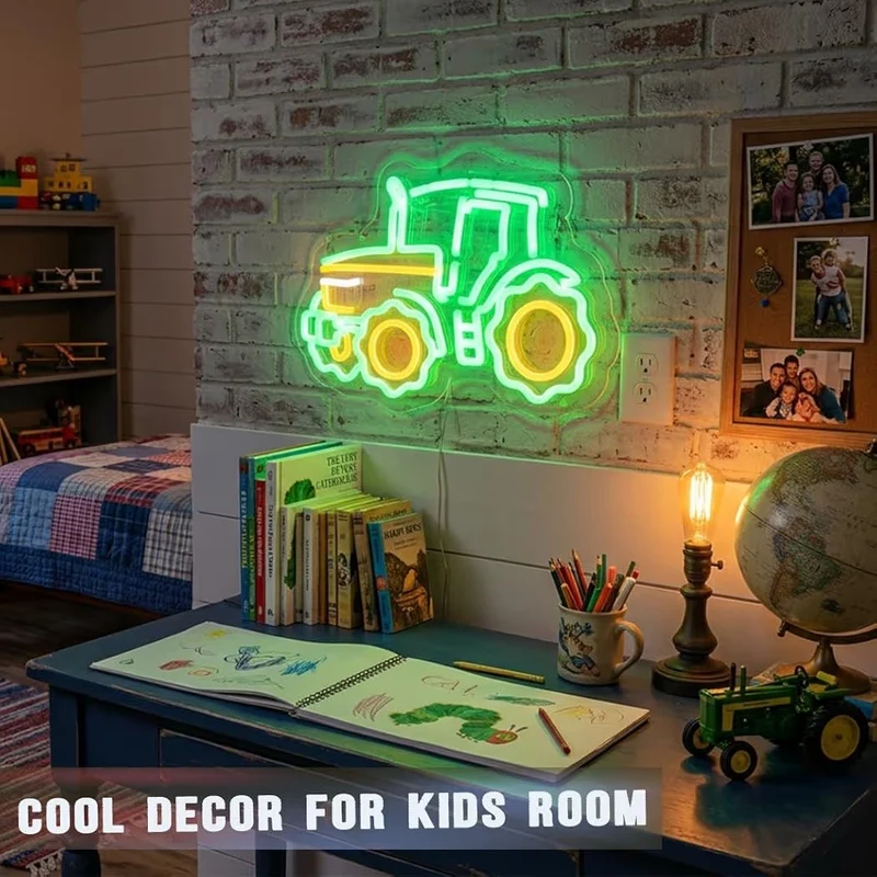LED Neon Schild Traktor Schlepper USB