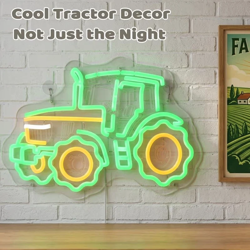 LED Neon Schild Traktor Schlepper USB