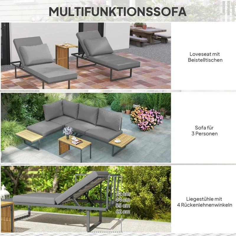 Gartenmöbel Set 6 Personen Gartenlounge Eckbank Möbel