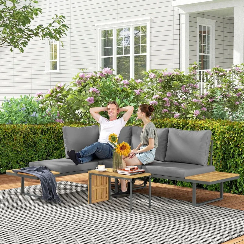 Gartenmöbel Set 6 Personen Gartenlounge Eckbank Möbel