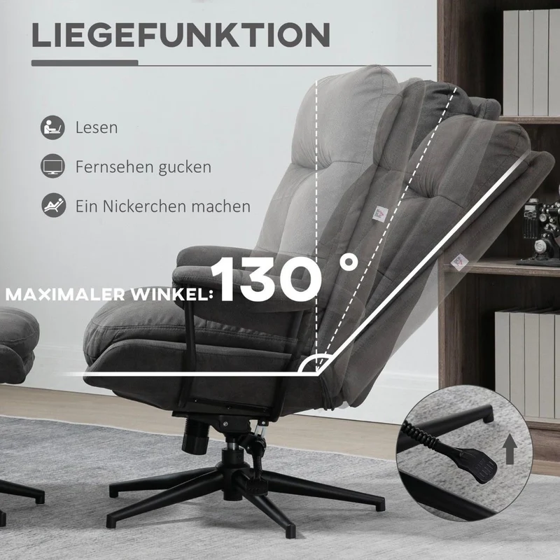 Relaxsessel Hocker Drehbarer Fuß