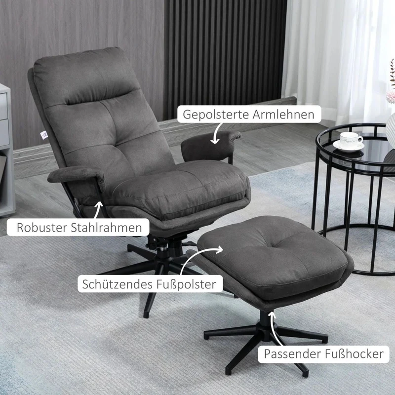Relaxsessel Hocker Drehbarer Fuß