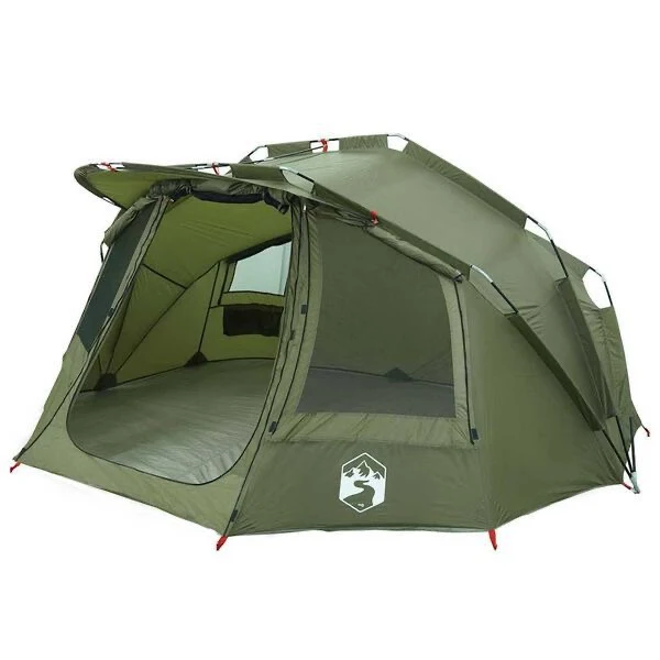 5 Personen Angelzelt Outdoor Zelt Camping Dunkelgrün