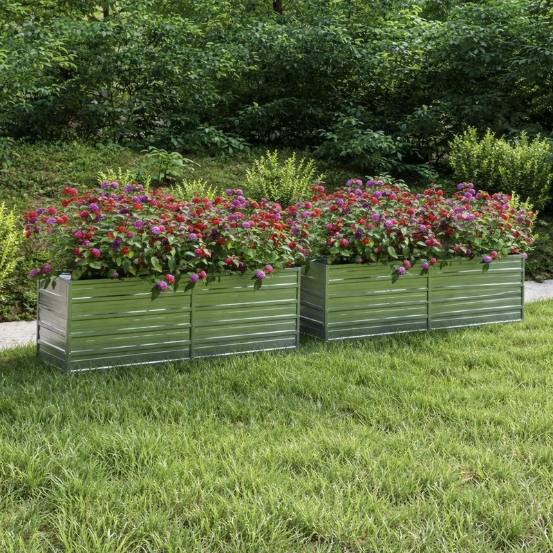 2x Garten Hochbeet Pflanzkübel