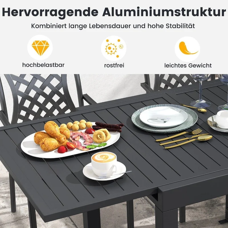 Gartentisch Aluminium Terrassentisch