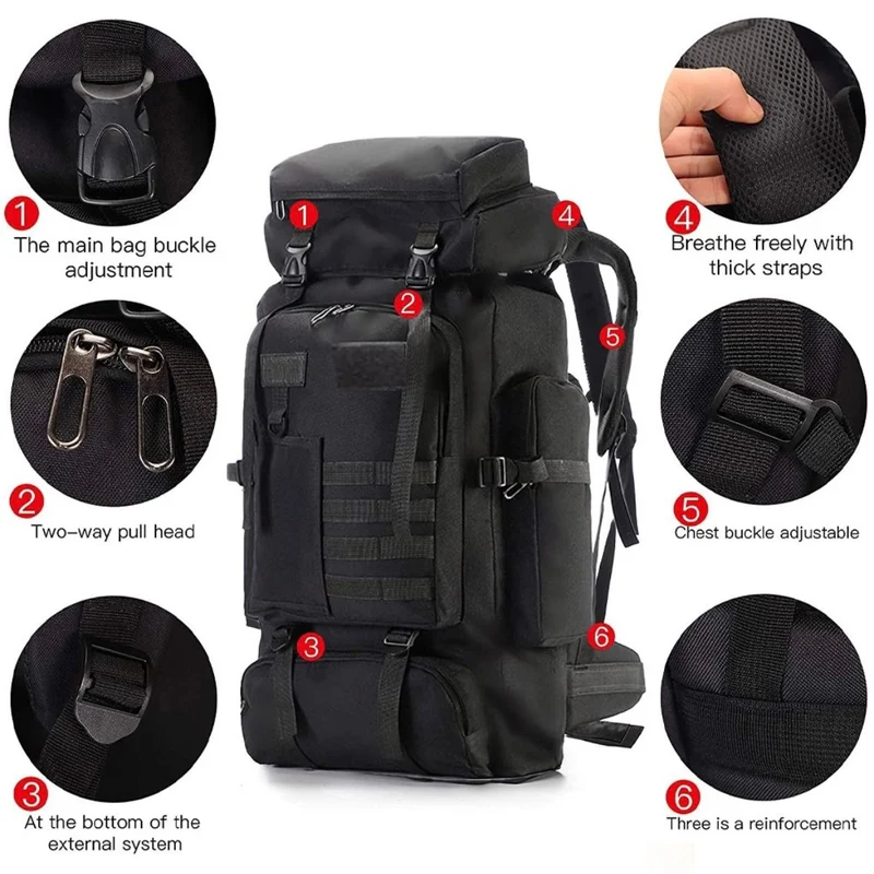 70L Rucksack Wanderrucksack Trekkingrucksack Reiserucksack
