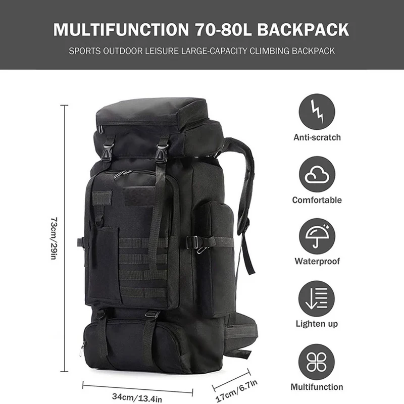 70L Rucksack Wanderrucksack Trekkingrucksack Reiserucksack