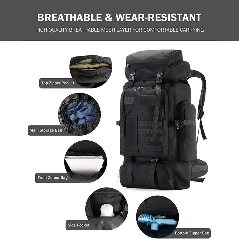 70L Rucksack Wanderrucksack Trekkingrucksack Reiserucksack