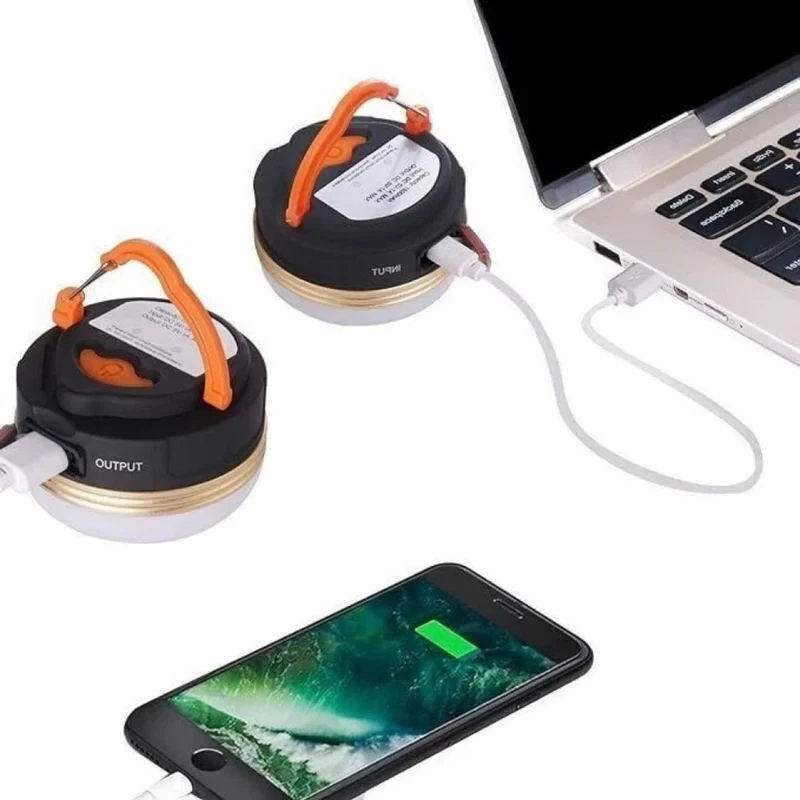 2x LED Campingleuchte Outdoor Camping Lampe USB