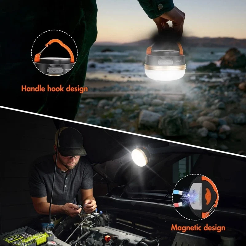 2x LED Campingleuchte Outdoor Camping Lampe USB