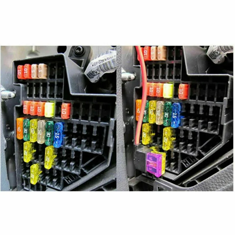 300x KFZ Sicherungen 2A-40A Auto 11+19mm