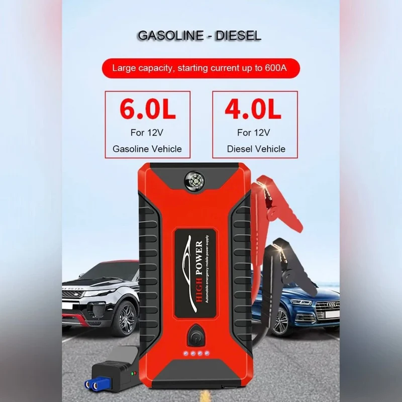 Auto KFZ Starthilfe Jump Starter 12V Ladegerät Powerbank