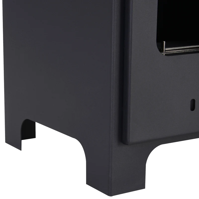 Freestanding Ethanol Fireplace with 0.9L Tank, 3 Hours Burning Time for Indoor, Black
