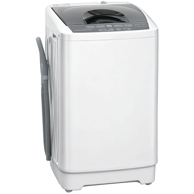 Compact Portable 1.3 Cu Ft Washing Machine with 8 Programs, 6 Levels, White