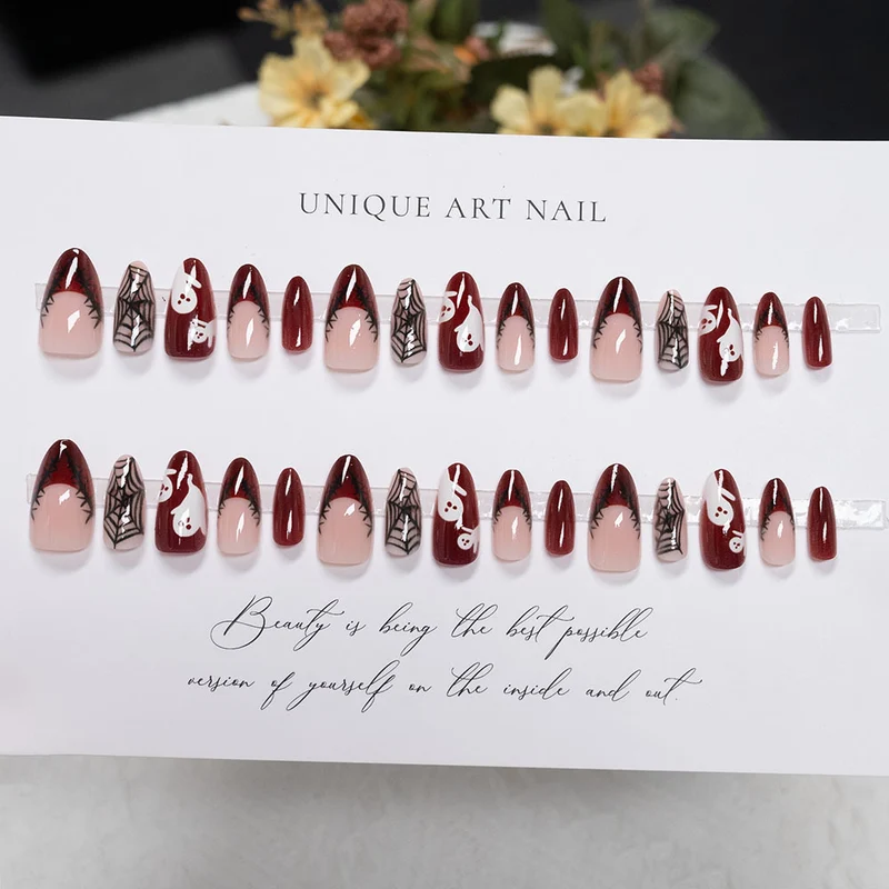 Halloween-Themen Press-On Nagelkunst Set