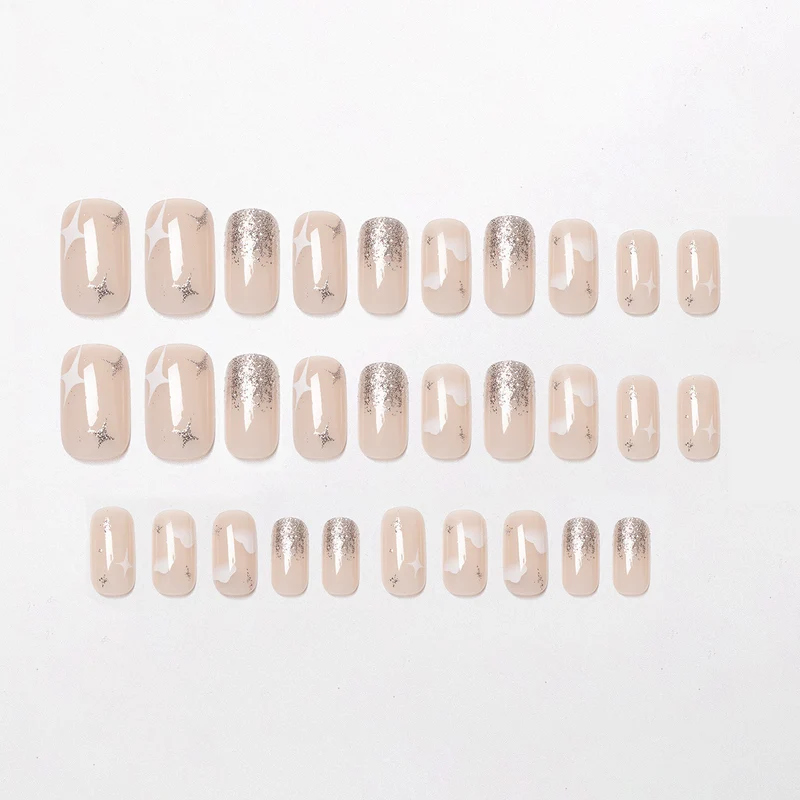 Gradient Glitzernde Press-On Nagel Set