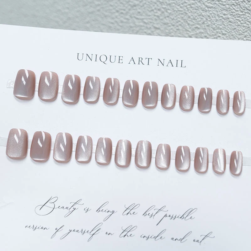 Glänzendes Kurzes Press-On Nagelset