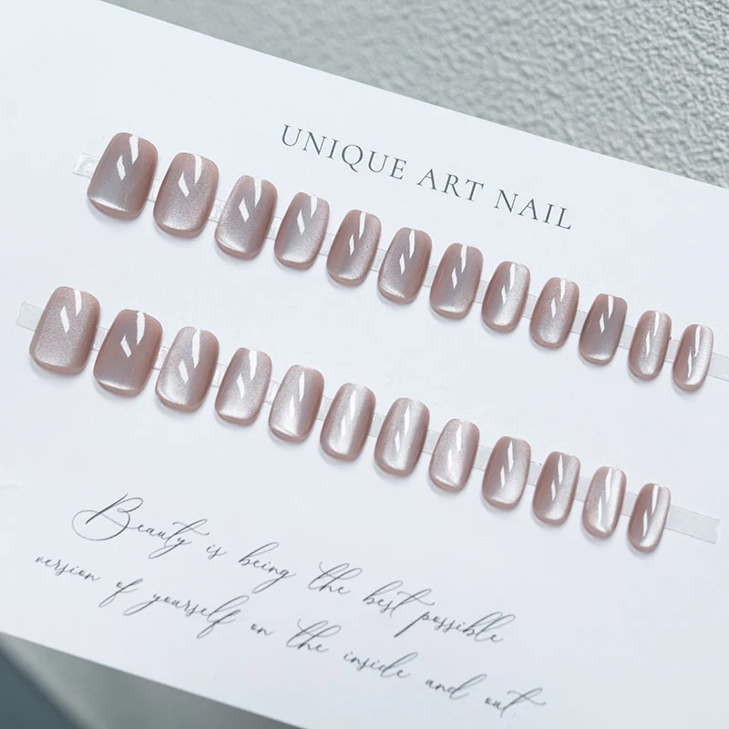 Glänzendes Kurzes Press-On Nagelset