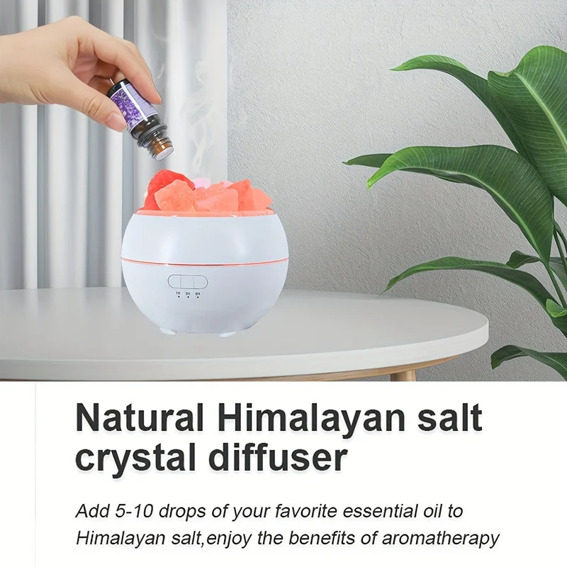 Skanto | Salzlampen Diffusor – 3-in-1 Ätherisches Öl Diffusor, Himalaya Salzlampe & Luftbefeuchter