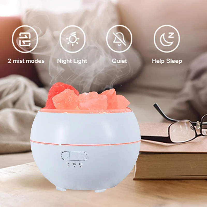 Skanto | Salzlampen Diffusor – 3-in-1 Ätherisches Öl Diffusor, Himalaya Salzlampe & Luftbefeuchter