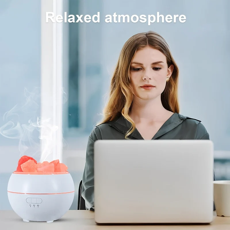 Skanto | Salzlampen Diffusor – 3-in-1 Ätherisches Öl Diffusor, Himalaya Salzlampe & Luftbefeuchter