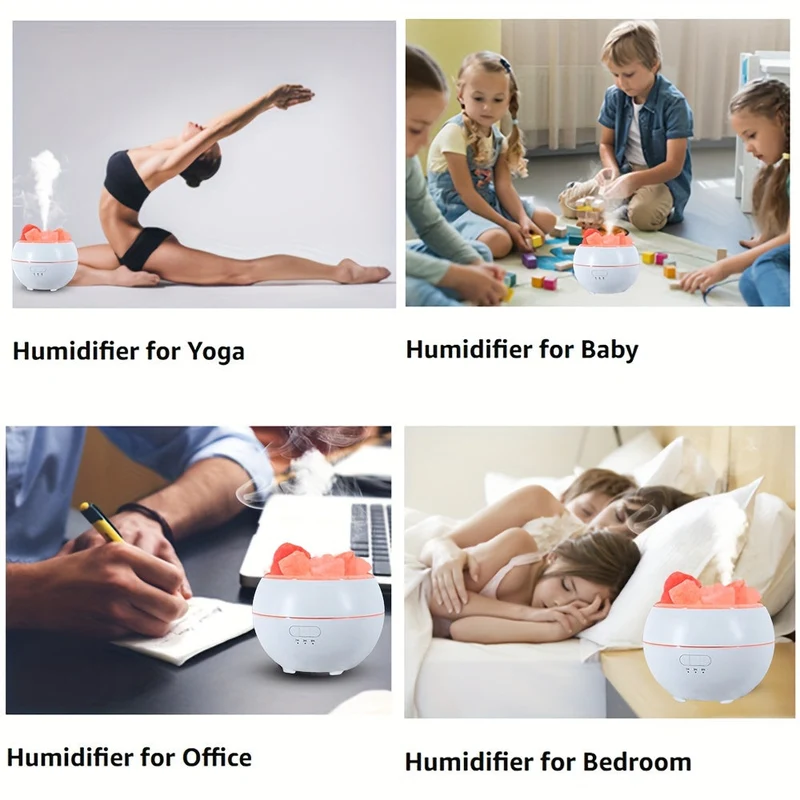 Skanto | Salzlampen Diffusor – 3-in-1 Ätherisches Öl Diffusor, Himalaya Salzlampe & Luftbefeuchter