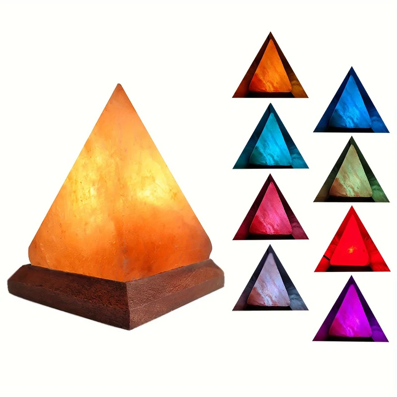 Skanto | Himalaya Salzlampe – Handgemachte 8-farbige LED, USB-betrieben