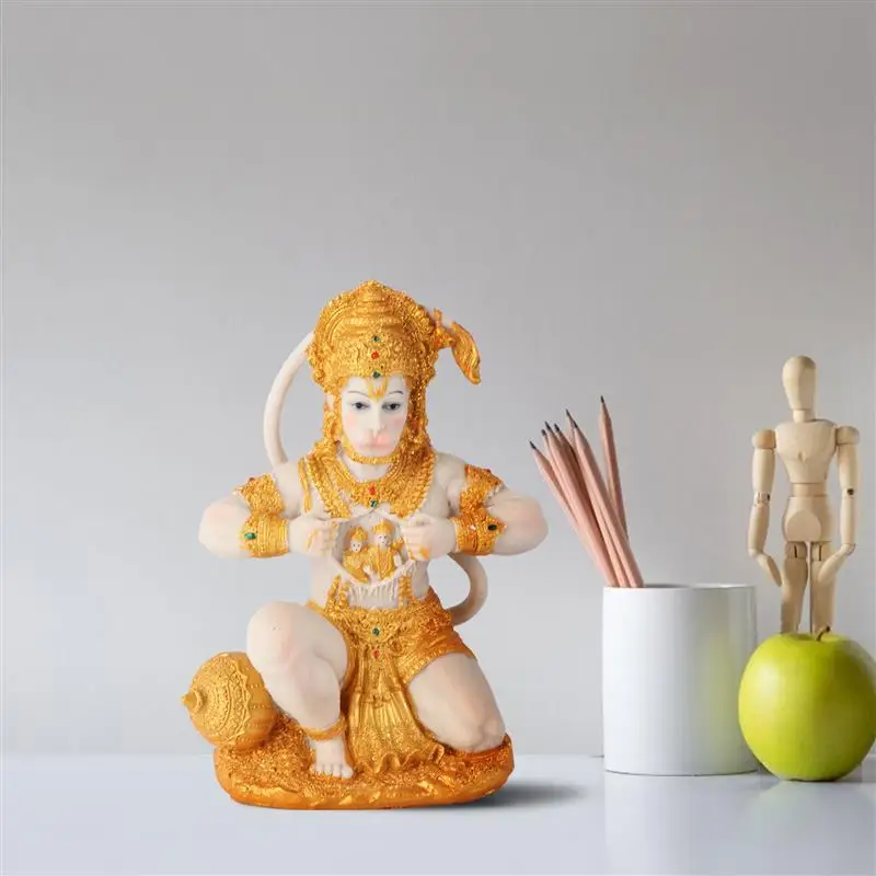 Skanto | 1 Stück Hanuman Buddha Affengott Figur Südostasiatischer Stil Heimskulptur Männer Hanuman Statue Buddha Figur Ornament