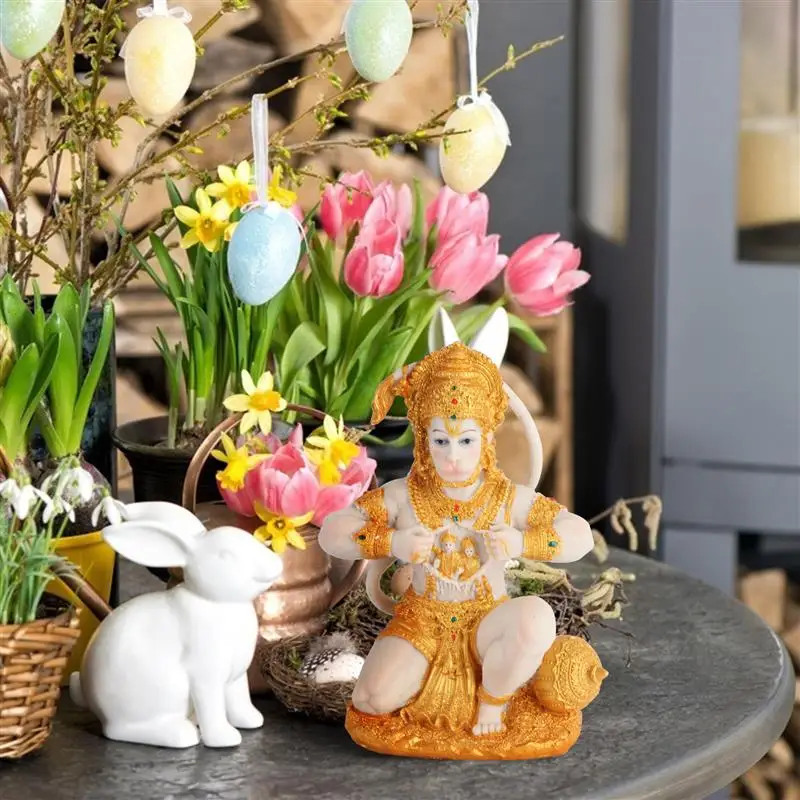Skanto | 1 Stück Hanuman Buddha Affengott Figur Südostasiatischer Stil Heimskulptur Männer Hanuman Statue Buddha Figur Ornament