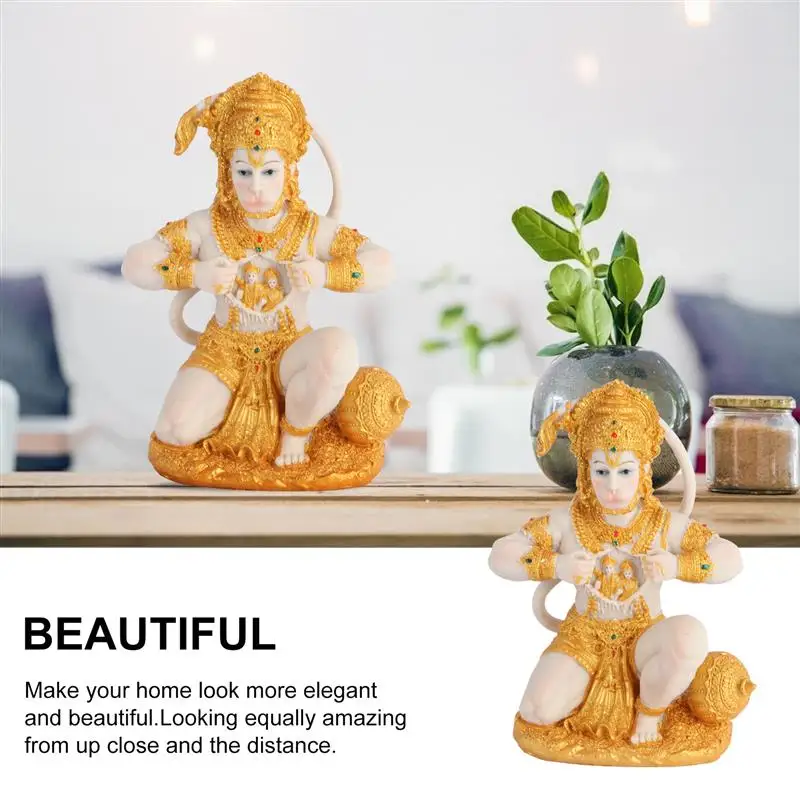 Skanto | 1 Stück Hanuman Buddha Affengott Figur Südostasiatischer Stil Heimskulptur Männer Hanuman Statue Buddha Figur Ornament