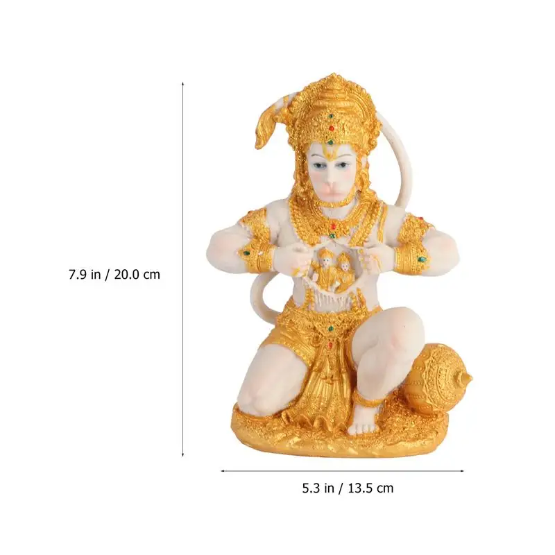 Skanto | 1 Stück Hanuman Buddha Affengott Figur Südostasiatischer Stil Heimskulptur Männer Hanuman Statue Buddha Figur Ornament