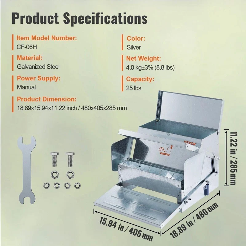 Automatischer Hühnerfutterautomat 11kg