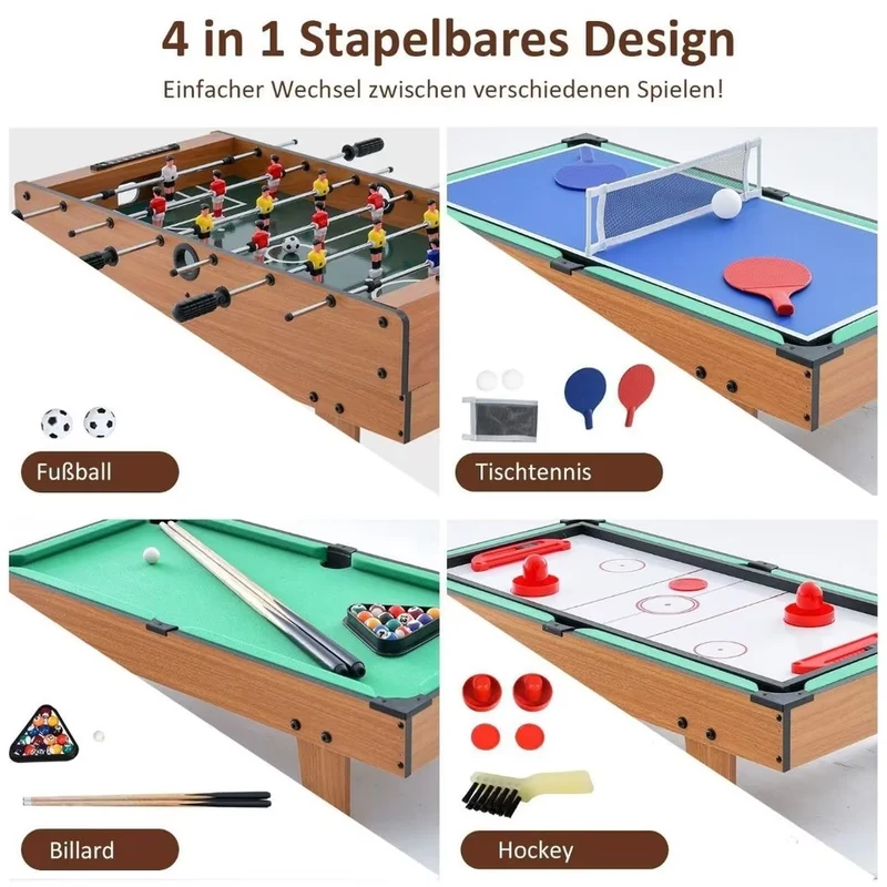 4in1 Tischkicker Kicker Tischfußball Kickertisch Spieltisch Air