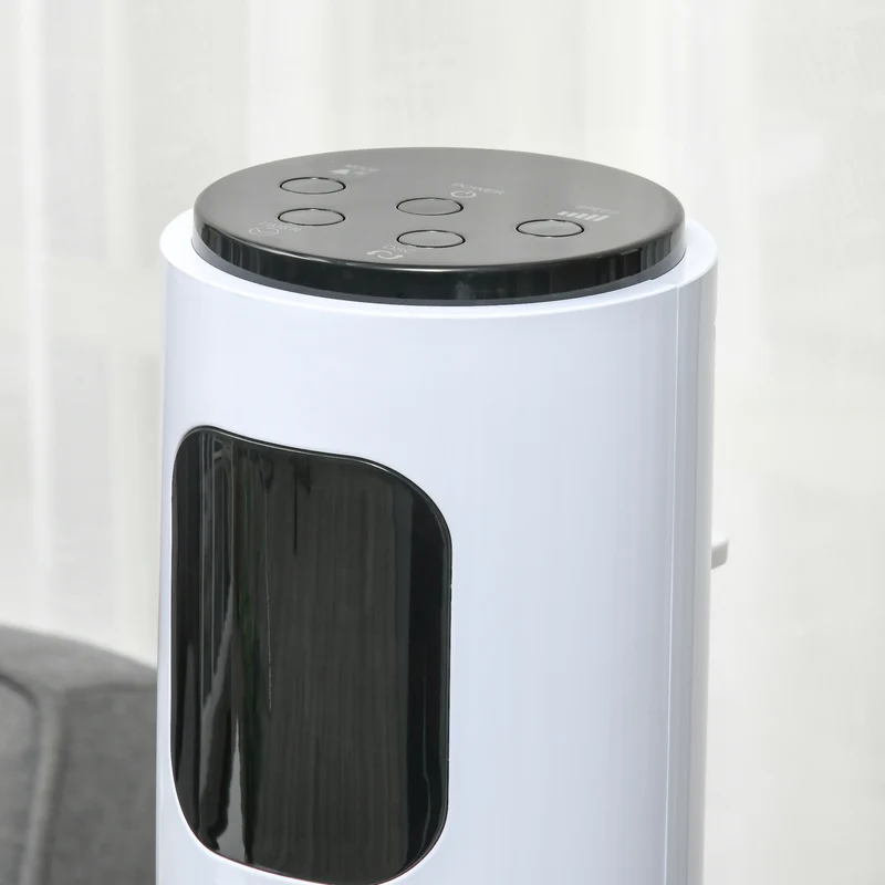 46'' Freestanding Tower Fan, 70° Oscillating Bladeless Standing Fan with 3 Speeds, White