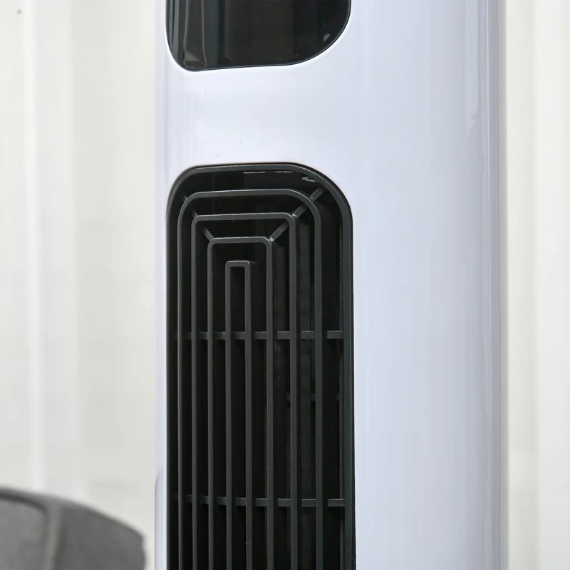 46'' Freestanding Tower Fan, 70° Oscillating Bladeless Standing Fan with 3 Speeds, White
