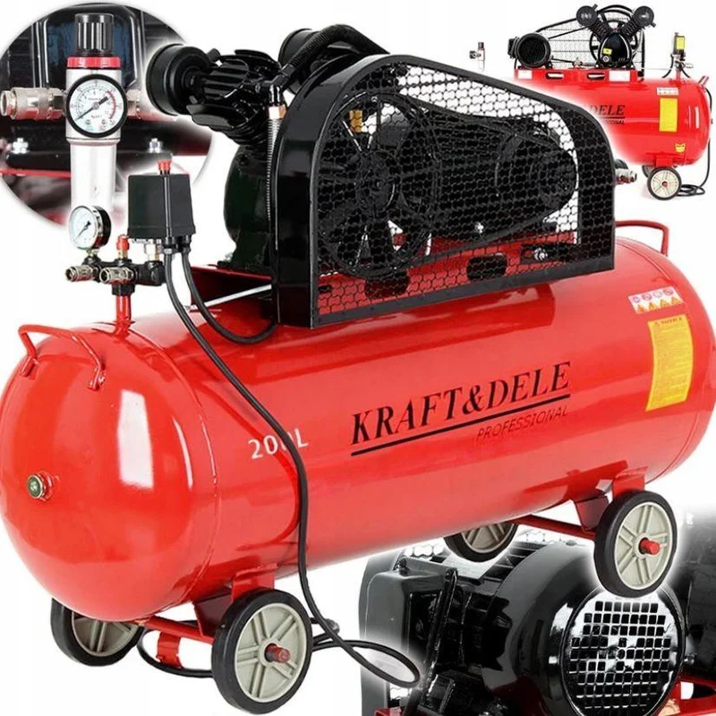 Öl-Kompressor 200L 5,2KM 590l/min 8 bar 400V 2-Zylinder Separator