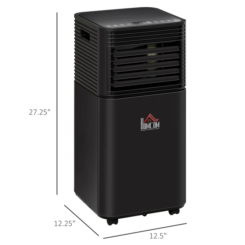 10,000 BTU Portable AC Unit with Dehumidifier & Fan, Rooms up to 441 Sq. ft, Black