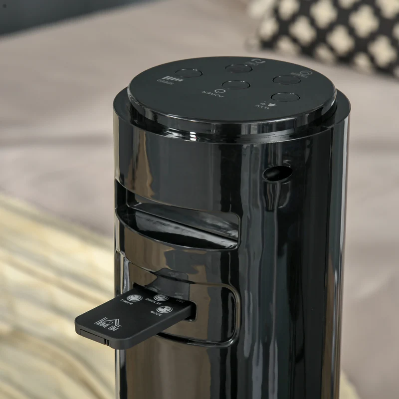 46'' Freestanding Tower Fan, 70° Oscillating Bladeless Standing Fan with 3 Speeds, Black