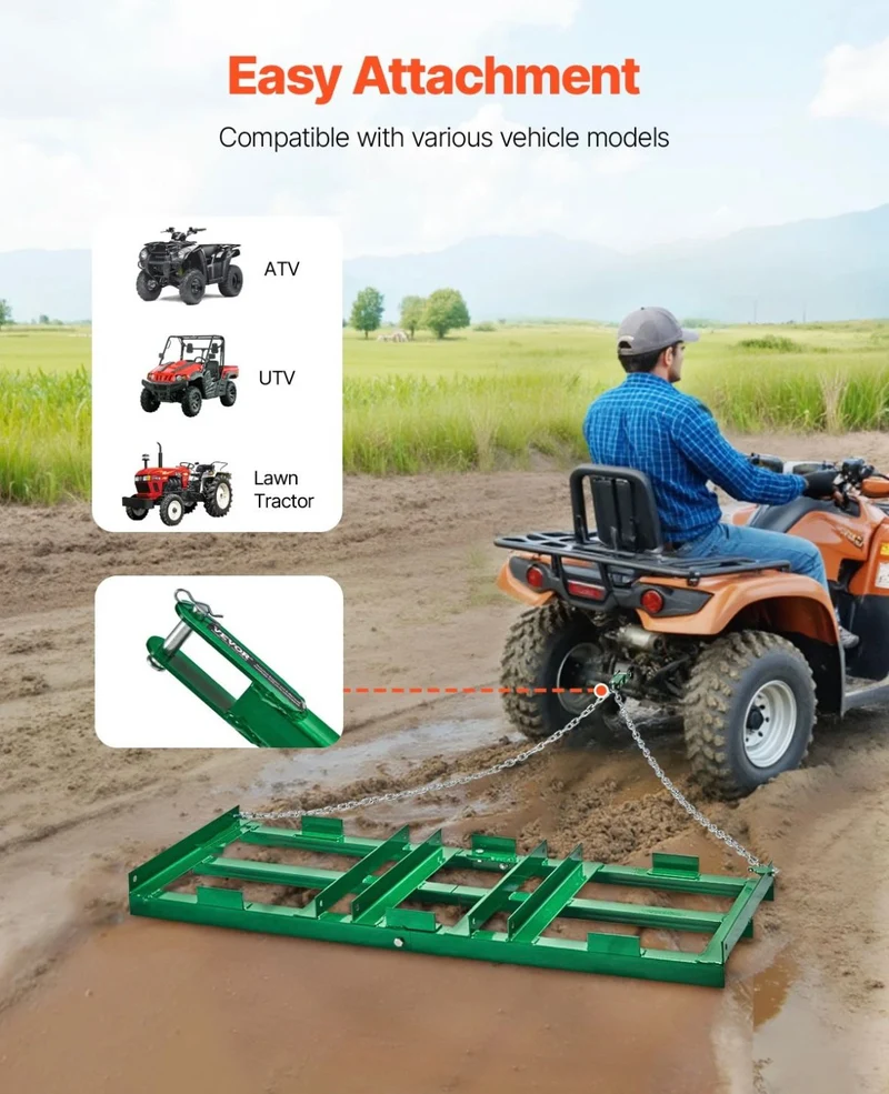 Schleppegge Rechen Egge 122cm Traktor/ATV