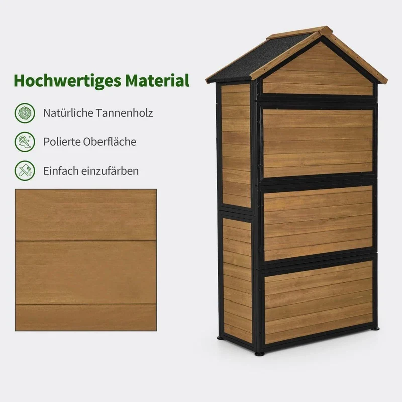 Gartenschrank Holz Geräteschrank Gerätehaus Werkzeugschrank