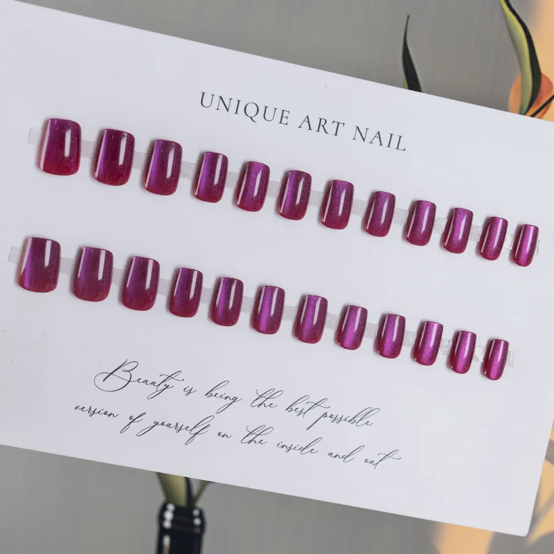Glitzerndes ovales Press-On-Nagelset