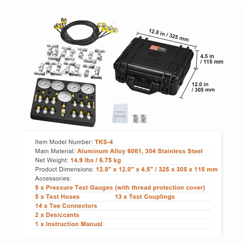 Hydraulik Drucktester Set Manometer