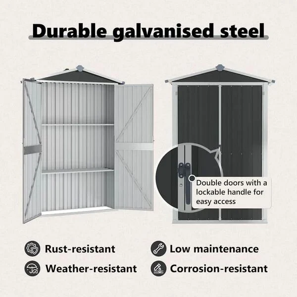 Gartenschrank Geräteschrank Werkzeugschrank Metallschrank Gerätehaus
