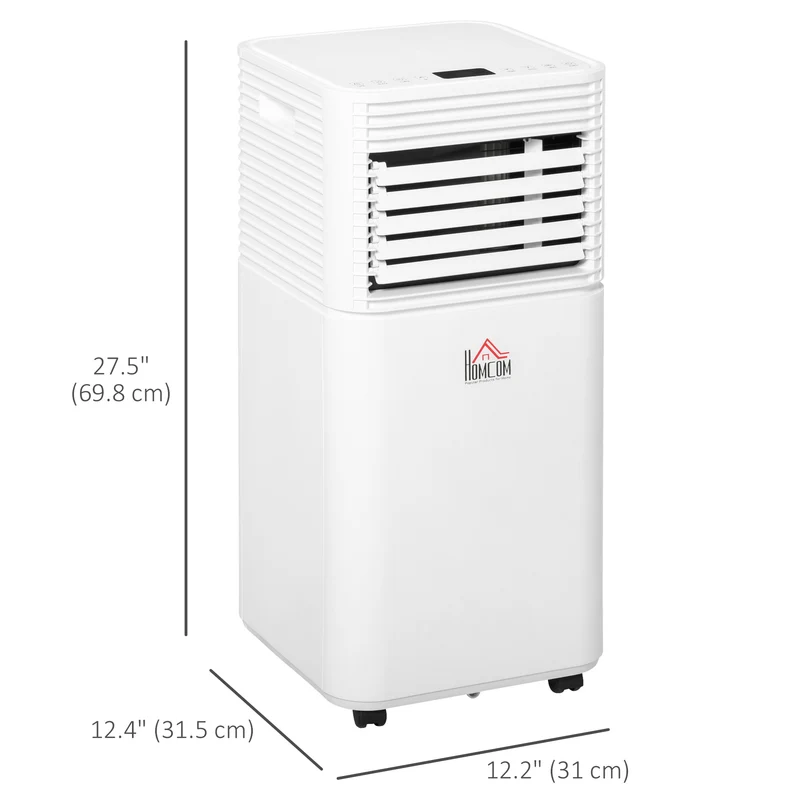 10,000 BTU Portable AC Unit with Dehumidifier & Fan, Rooms up to 344 Sq. ft for Home, White