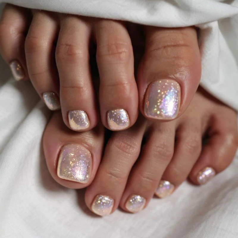 Glitzerndes Gel-Nagelkunst