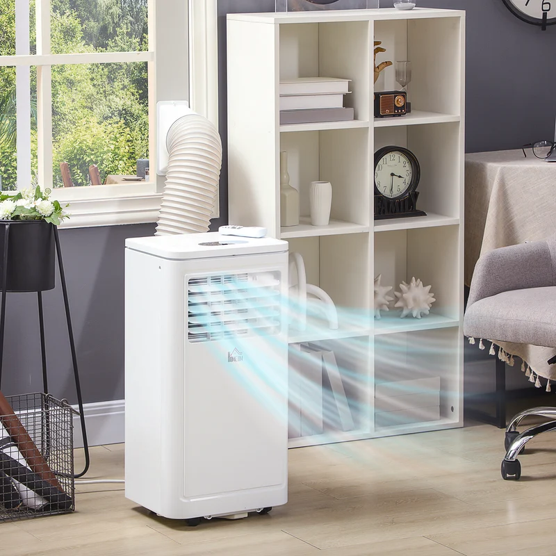 8000 BTU Mobile Portable Air Conditioner with Cooling, Dehumidifier, Portable AC Unit, Cream White