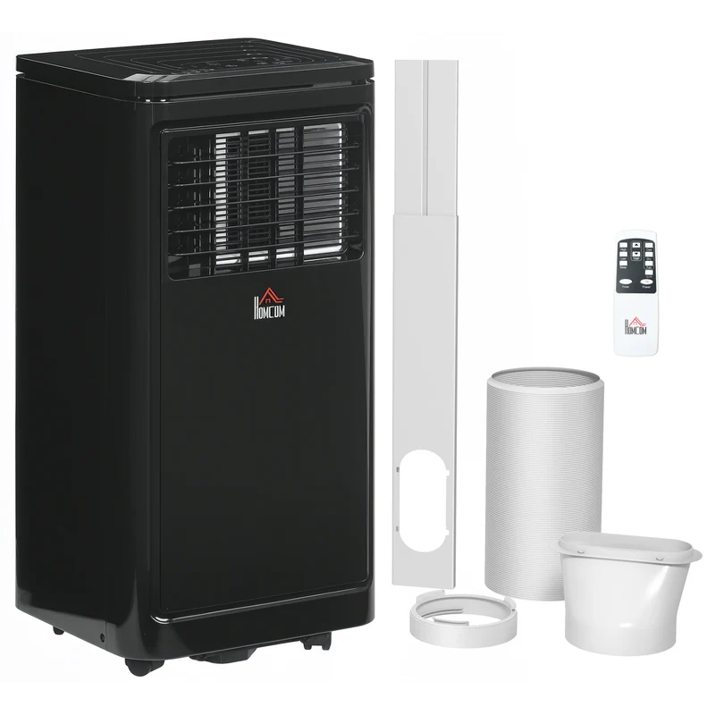 8000 BTU Mobile Portable Air Conditioner with Cooling, Dehumidifier, Portable AC Unit, Black